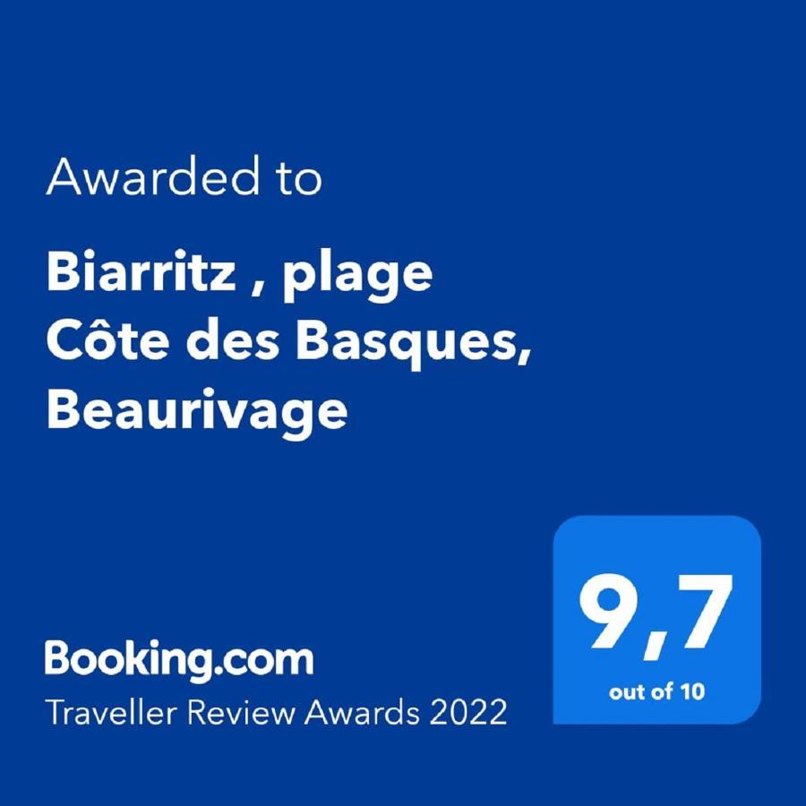 Biarritz , plage Côte des Basques, Beaurivage Extérieur photo